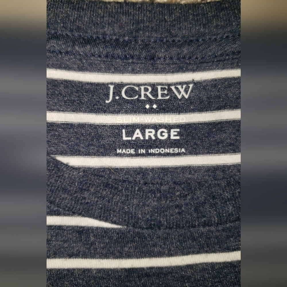 J.Crew| Navy Striped Basic Tshirt - image 2